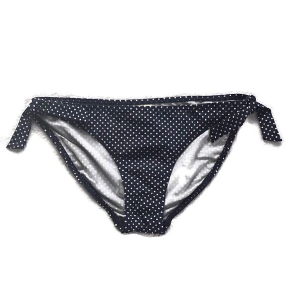 Lands End Polka Dot Side Tie Brief Bikini Bottom - Picture 1 of 6